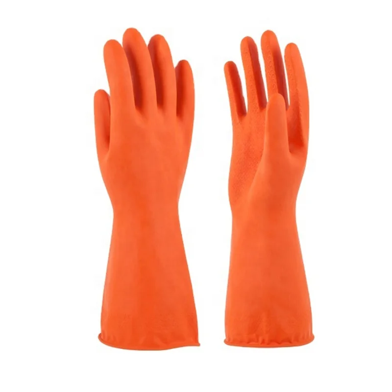 Latex Rubber Gloves Kitchen Dishwashing Household Cleaning Latex Rubber Gloves