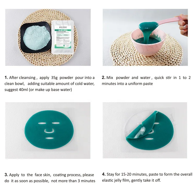 Moisturizing Face Masking Powder Pouch Good Quality Argireline Seaweed Face Mask Powder