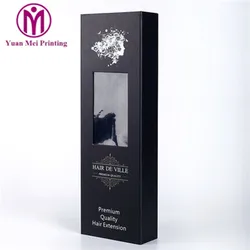 wholesale cheap luxury creative custom logo shipping black foldable hair extension straightener packaging cardboard gift box