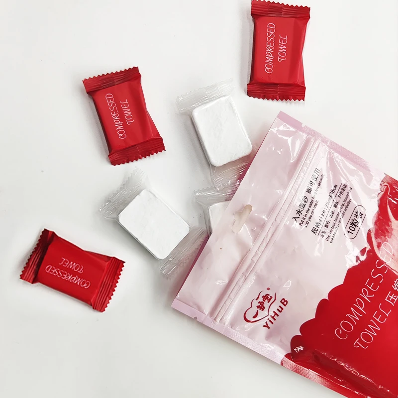 Hot selling 20 pieces 100% portable non-woven compressed towel magic