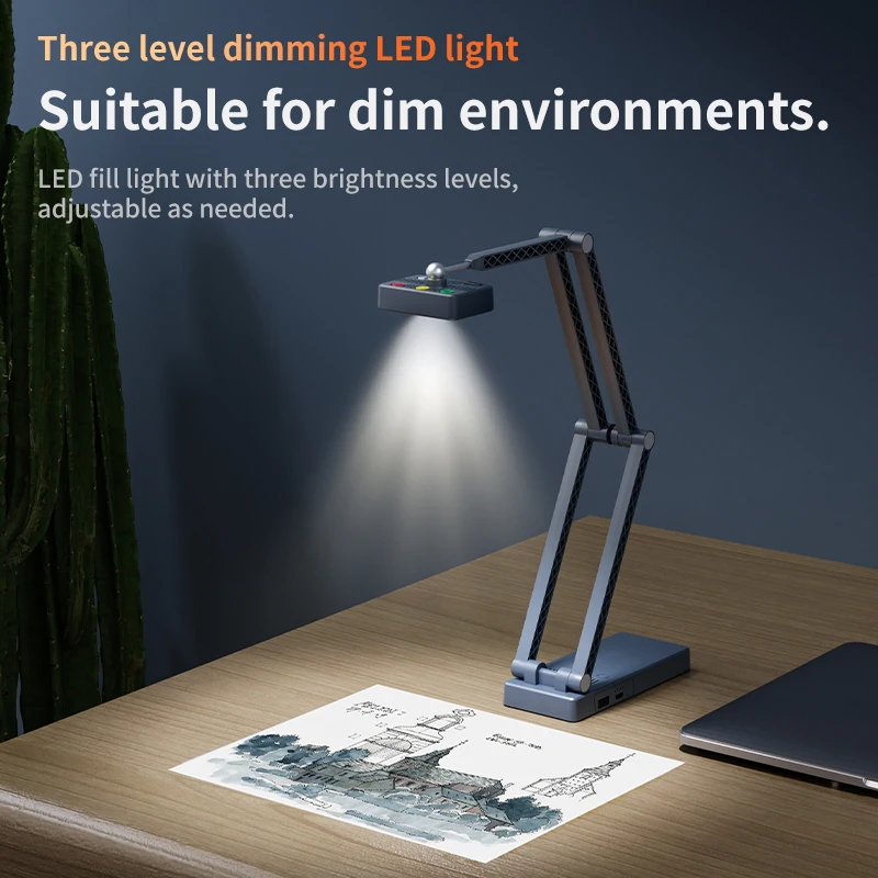 Smartinte 12MP OCR Document Camera A4 Folding Desktop Scanner with USB for Office