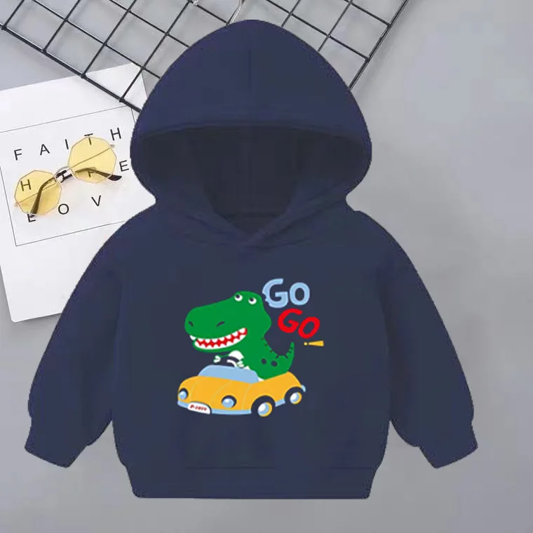 wholesale kids high quality custom printing cotton pink coat fall colors hoodies dinosaurs blue size 7 for 6 year old