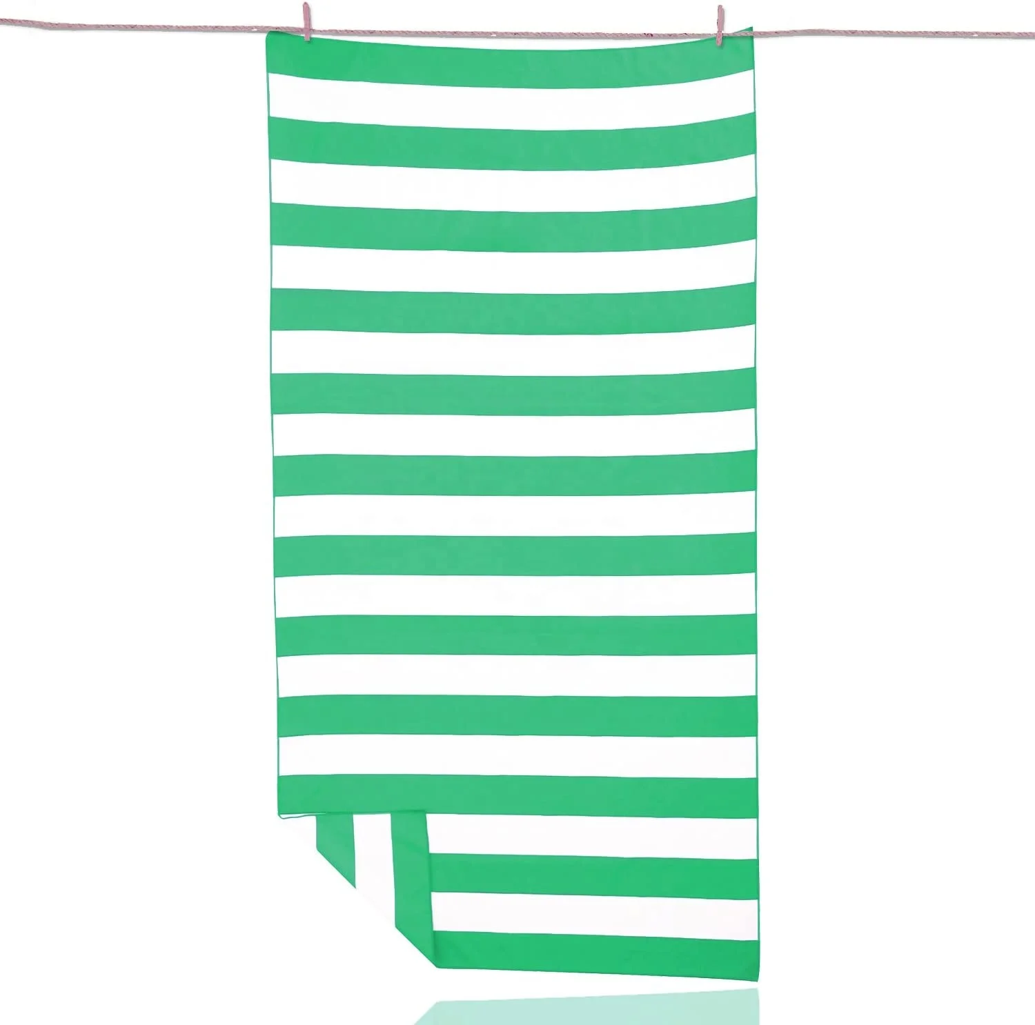 Extra large non stick striped travel sports pool microfiber beach towel swimming