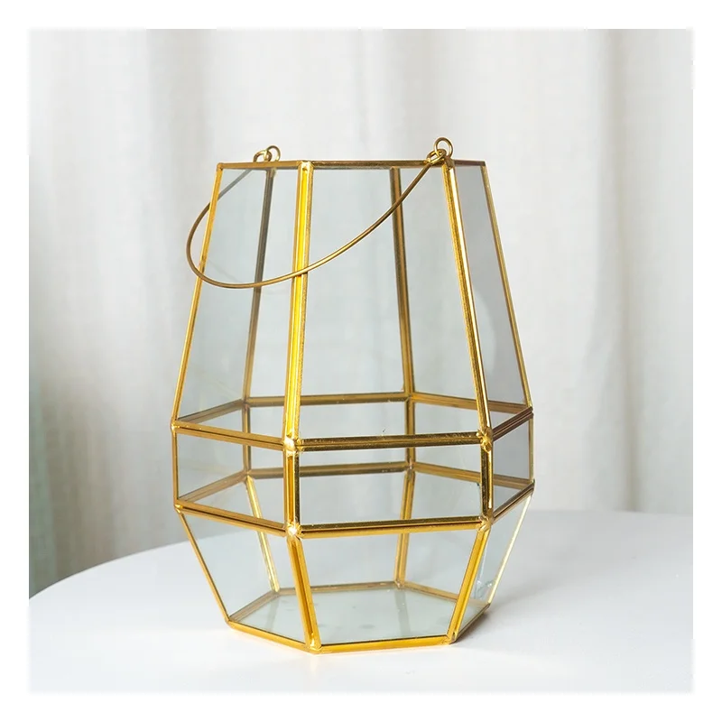 Wholesale Clear Geometric Terrarium Glass For Flower And Plants Handmade Glass Vase Terrarium