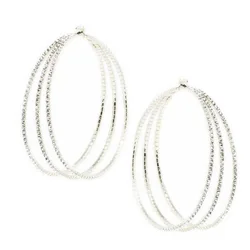 Party Gold Earings Luxury  Classic Jewelry Full Rhinestone Crystal  Big Hoop Earring Shiny Circle Round Hoop Earrings Women