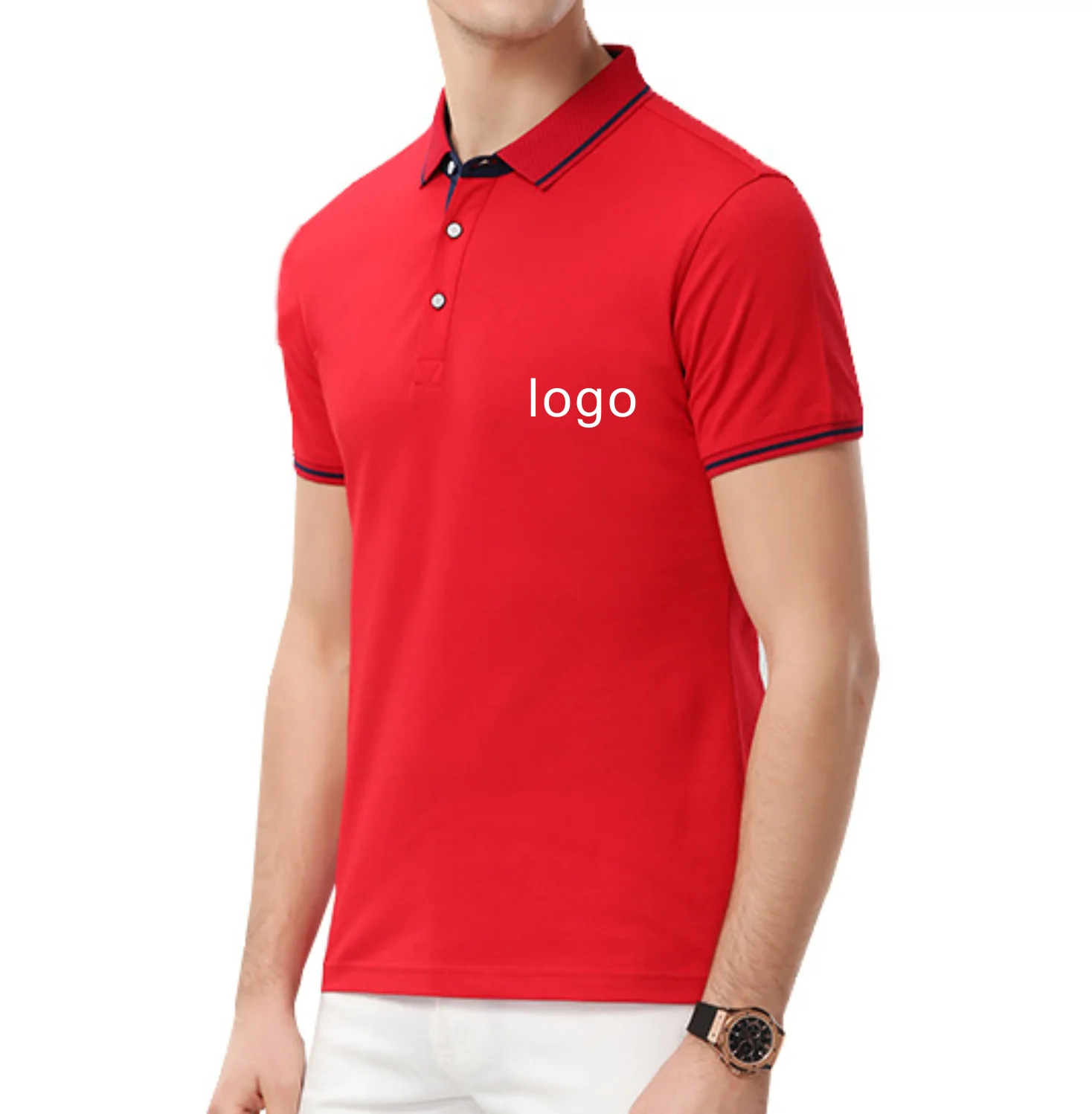 Custom Embroided Logo Business Casual Style Men Polo Shirts Plain Golf Polo Blank T Shirt