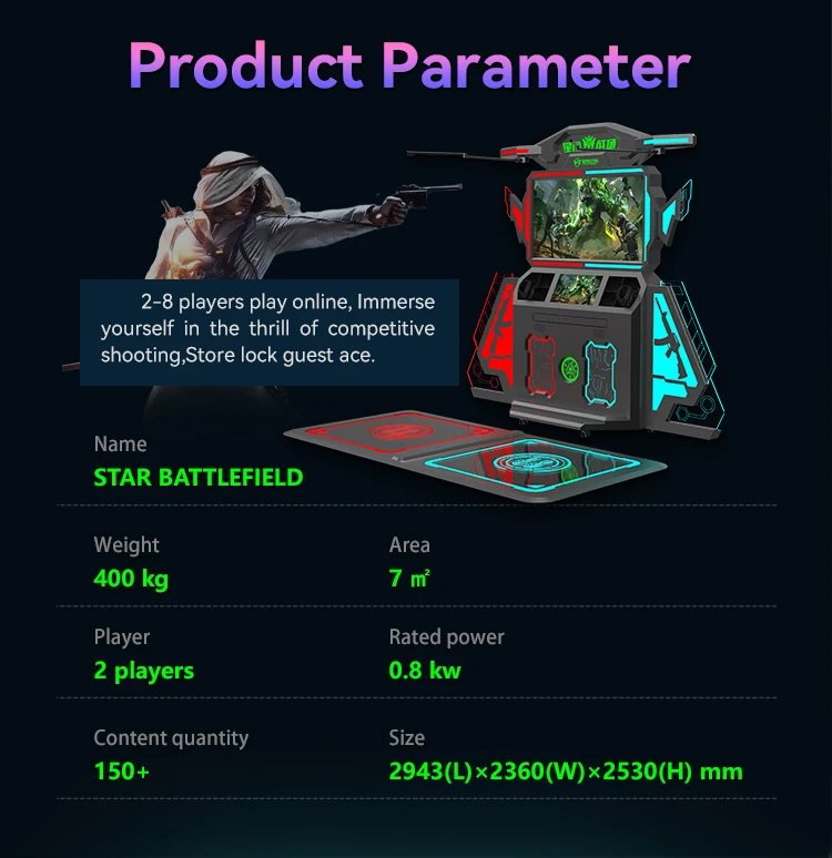Robot shooting amusement machine Coin Operated Games Arcade Machines 2 Players Gun Play Station VR Shooting VR Star Space
