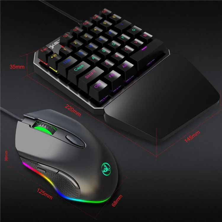 Pb32 Pubg Mobile Controller Wiared Klavye Mause Colored Wired Machinery Gaming Keyboard And Mouse Combo Small For Pubg