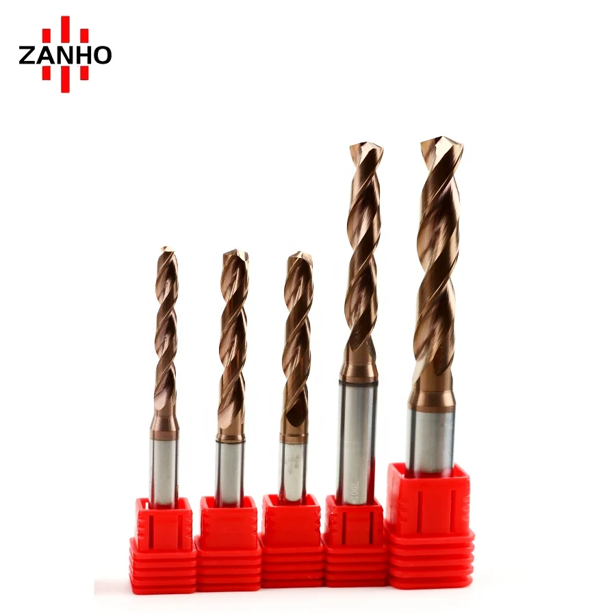 ZANHO HRC55 & HRC60 Solid Carbide Twist Drills (3D & 5D) for Wood Application