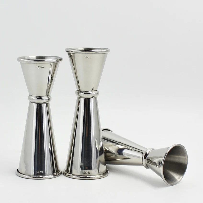 Wholesale 30/60ml Double Side Cocktail Jigger Bar Tools Accessories Stainless Steel With Measuring