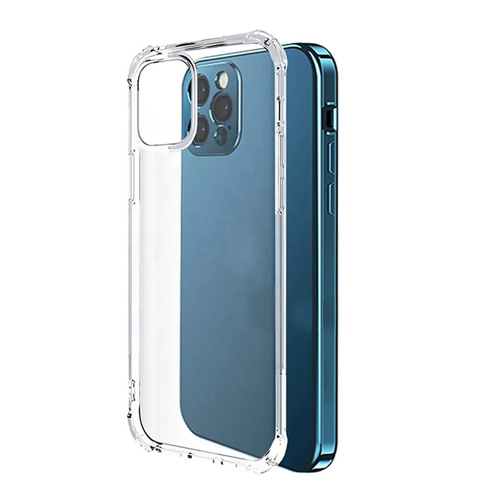 Противоударный чехол для телефона iPhone 13 12 11 8 7 6 Pro Max Xs X прозрачный из ТПУ оптовая