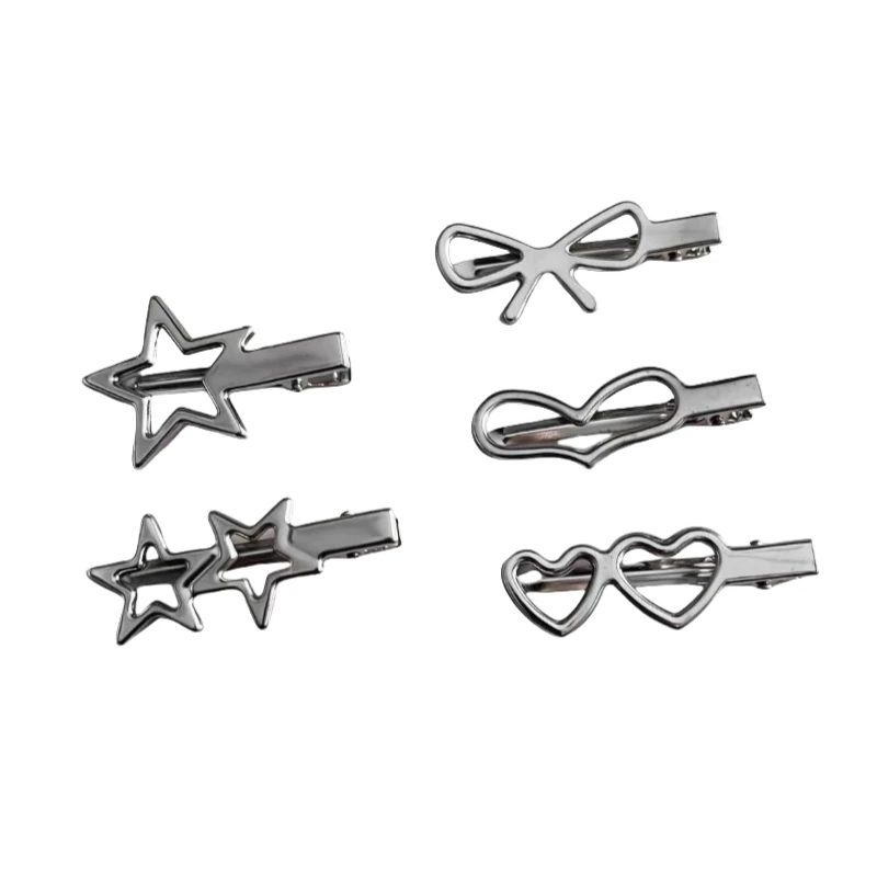 Wholesale New Products Small Silver Hair Clip Summer Hair Clip Personalized Hair Clip