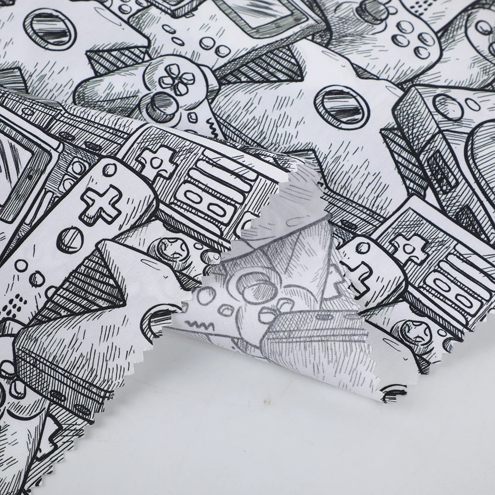 Wholesale custom digital printed Cartoon pattern on 100% cotton Poplin fabric for kids