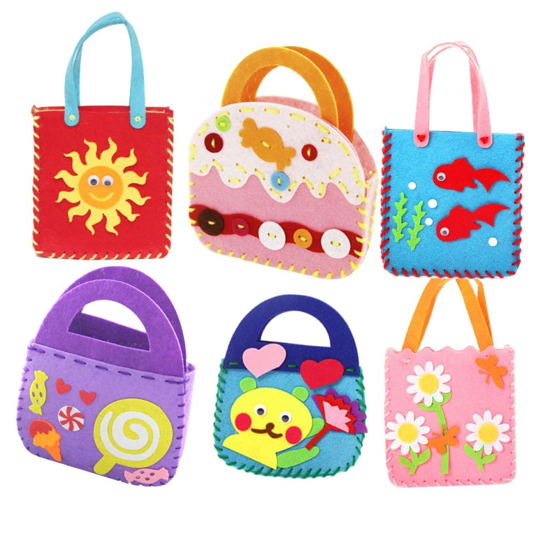 2025 DIY Non-Woven Fabric Creative Animal Craft DIY Bags Felt Handmade Sewing Toys for Kids