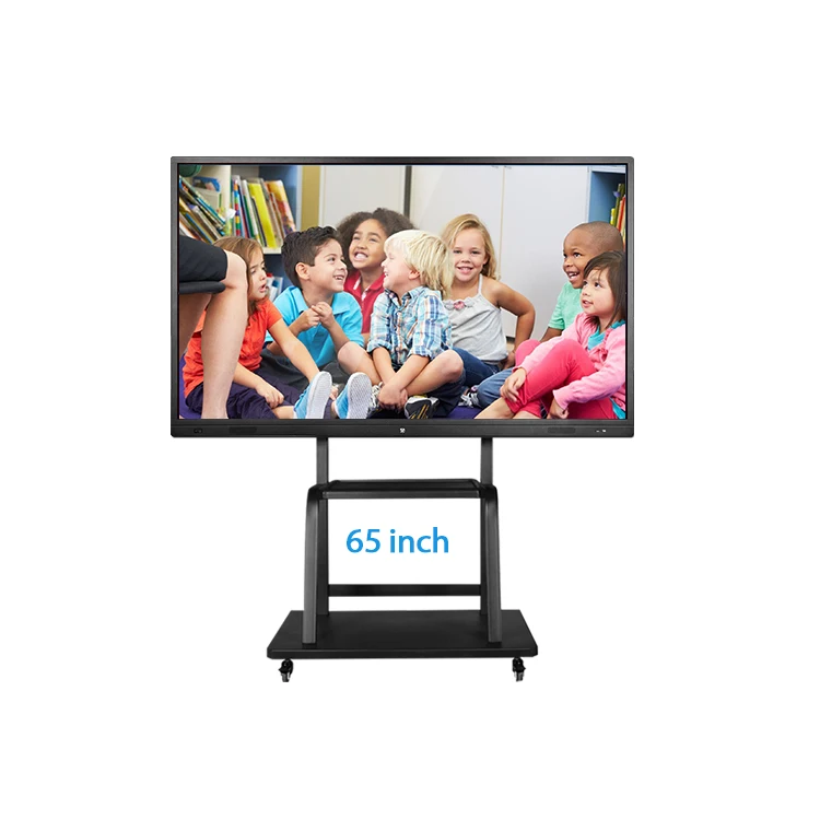Reliable factory glass digital whiteboard 65 inch touch screen school display board smart interactive blackboard