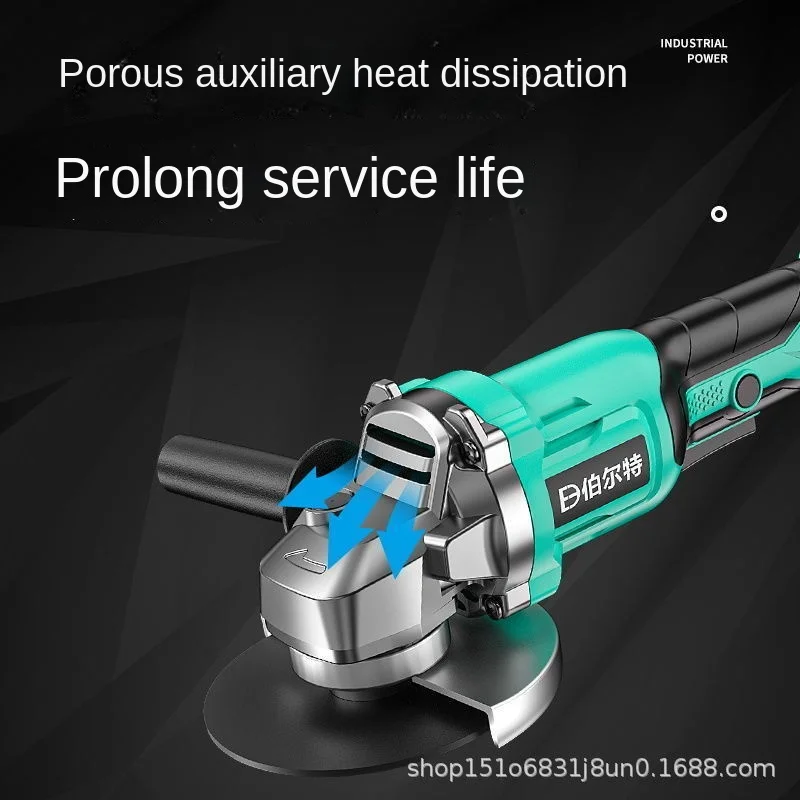 Burt Genuine Goods Brushless Lithium Battery Powered Angle Grinder Electric Polishing Machine Hand Grinding Wheel Charging