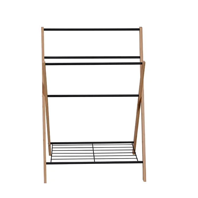 Wholesale bamboo and metal  luggage rack for guest room