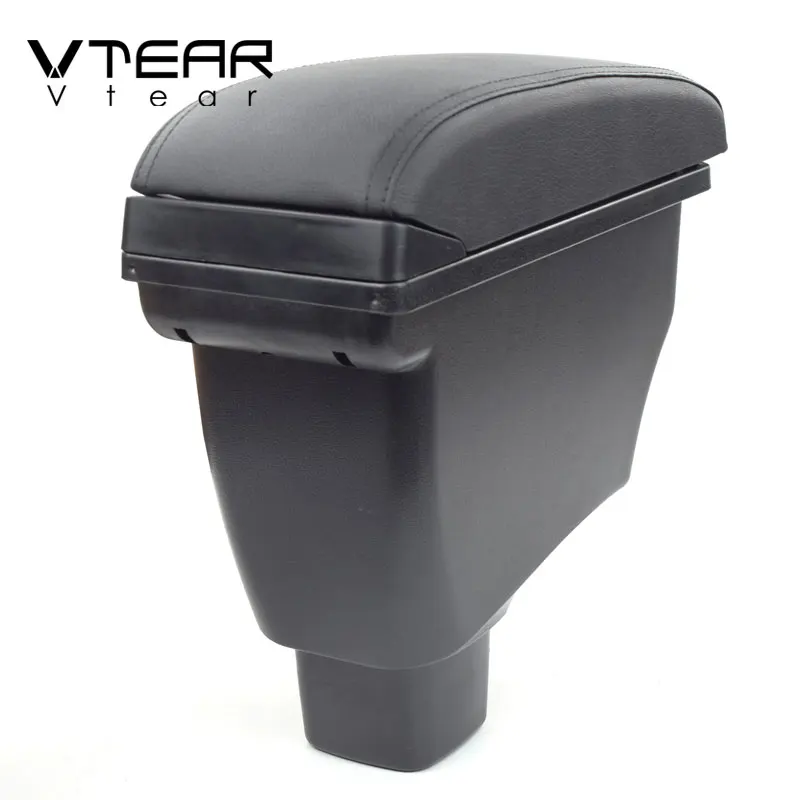 Vtear For Suzuki Sx4 Armrest box Usb Interface PU leather Storage Box Car-styling Arm Rest box Interior Accessories auto Part