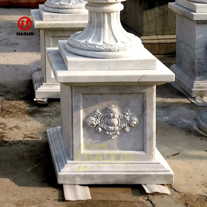Nature Stone Base Decorative Marble Pedestal Base Marble Column