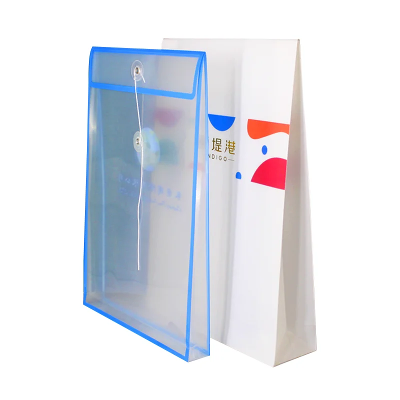 China Factory Printing A4 A5 Paper Document Presentation File Folders With String Closure