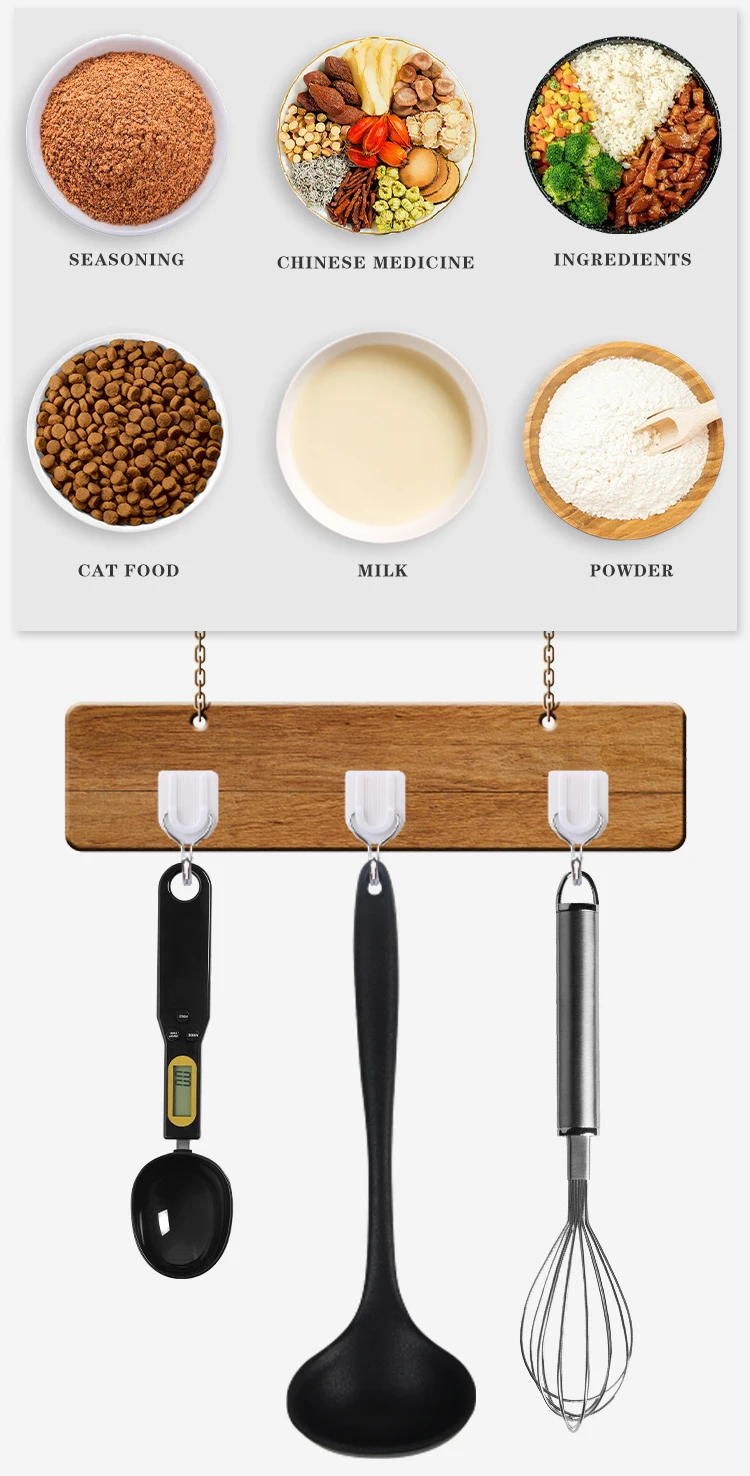 Hand Held Lcd Portable Food Weight Measuring Digital 2 in 1 Spoon Scale