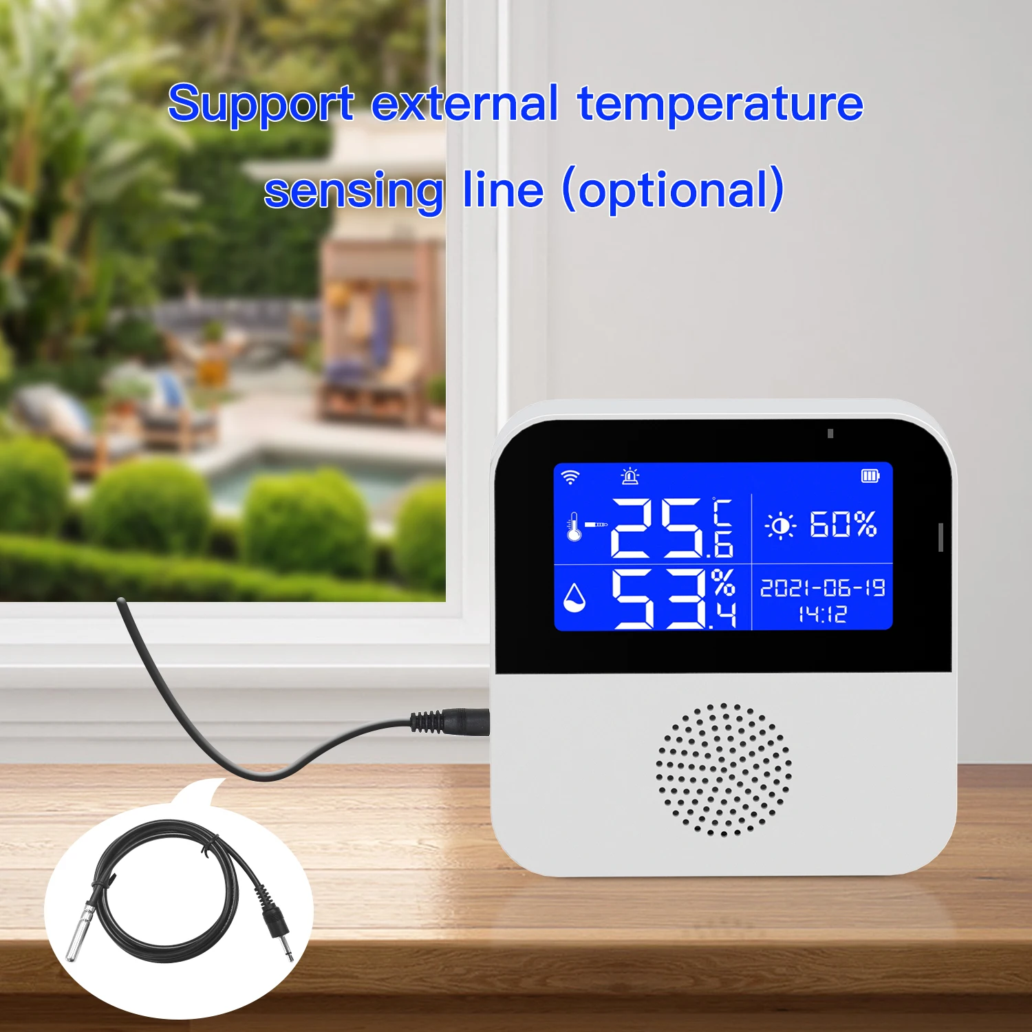 WIFI Temperature Humidity Sensor & IR Remote Control Smart Home Tuya LCD Detector Wireless Humidity Sensor