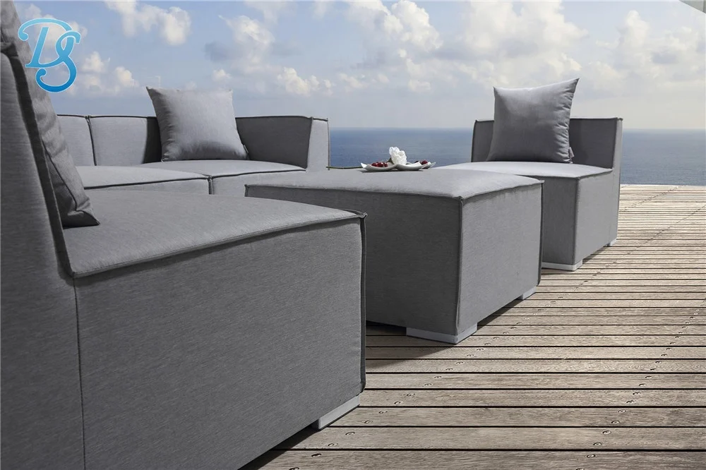Outdoor furniture sectional patio aluminum frame upholstery living room sofa set comfortable sofas