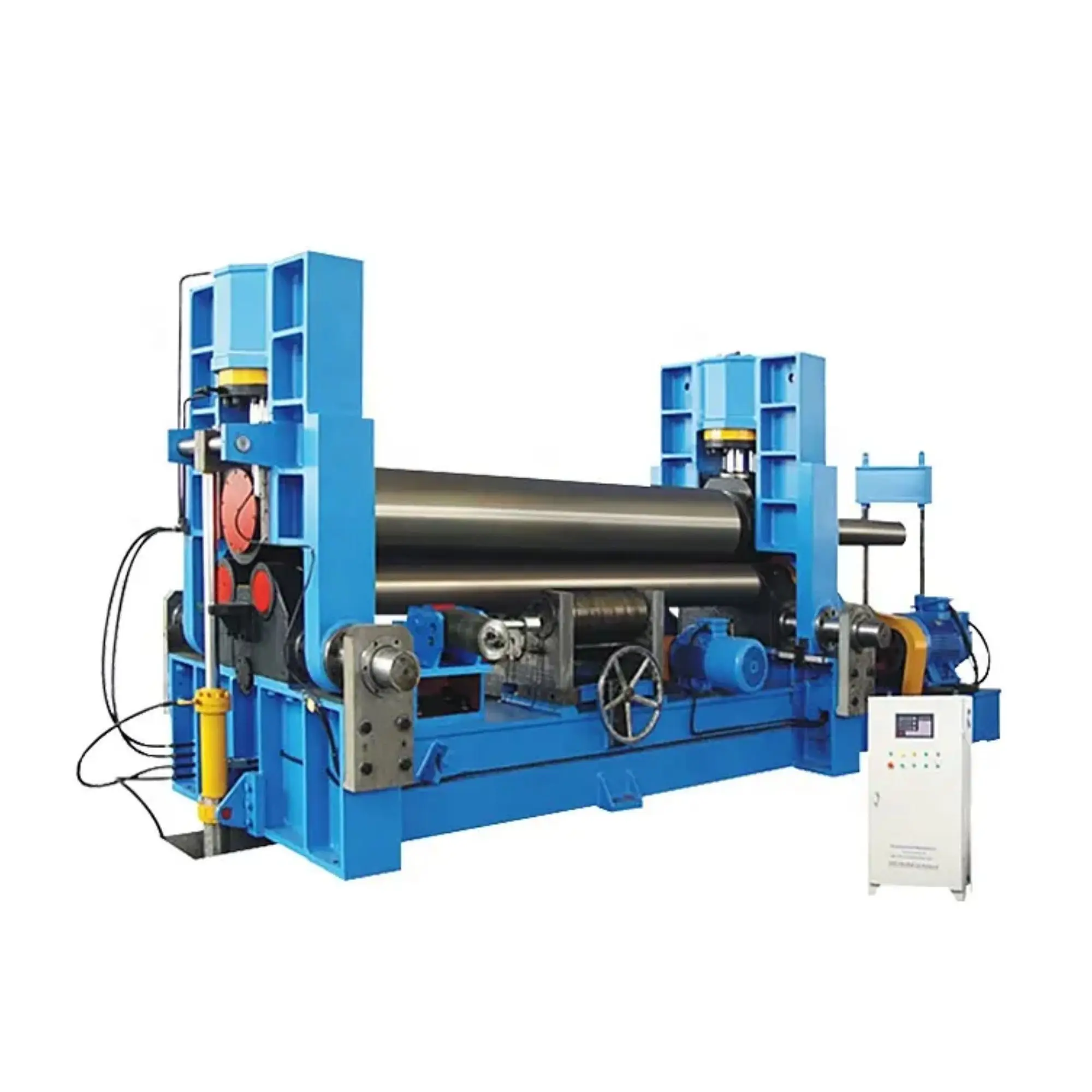 Automatic 10x2000mm CNC Sheet Metal 3 Roller Plate Bending Rolling Machine