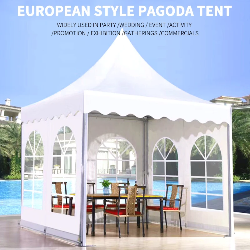 FEAMONT Custom Aluminium Exhibition Tents PVC 3x3m 4x4m 5x5m 6x6m Aluminum Frame Marquee Pagoda Tent For Sale