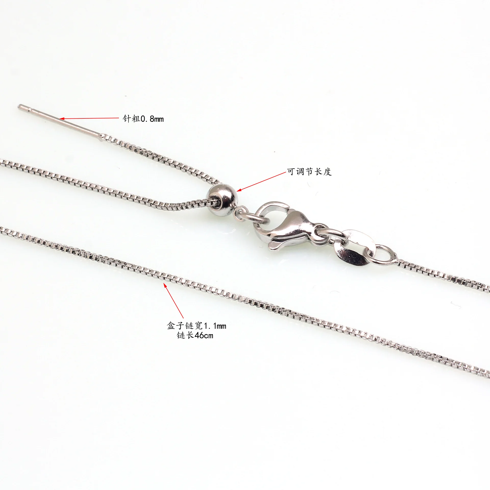 Wholesale High quality 14K 18K Gold filled Box Chain DIY jewelry Adjustable necklace and bracelet Chain