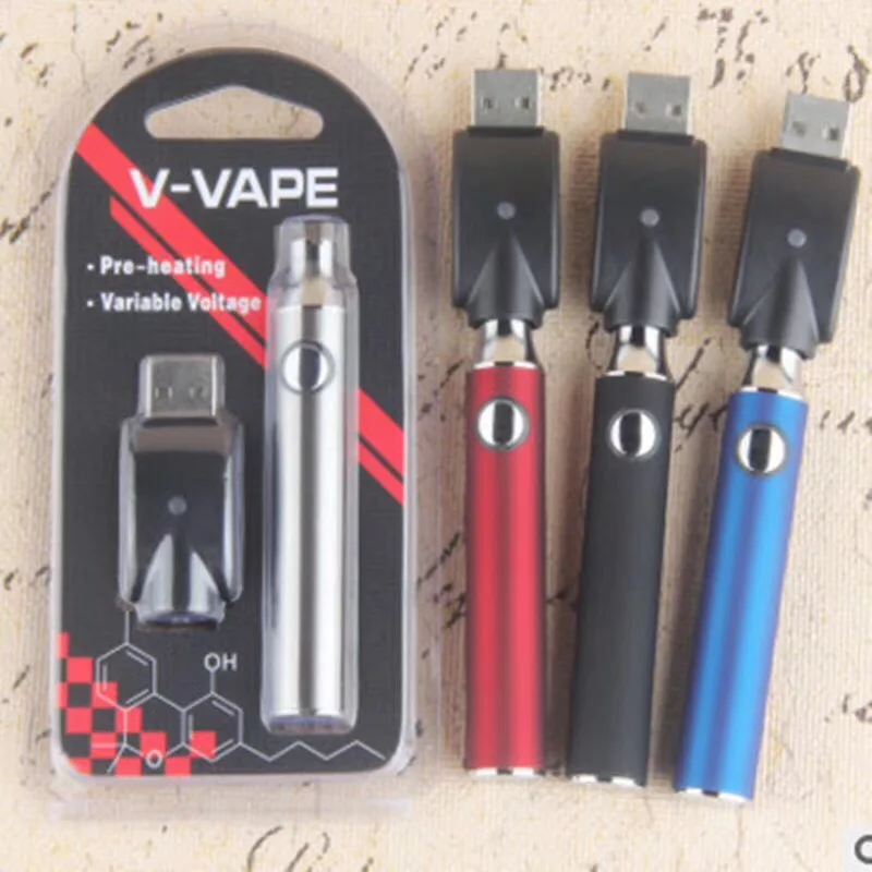 
2019 Vapeyoung Blister Starter Kit Variable Voltage V-VAPE 650mAh vape pen battery 