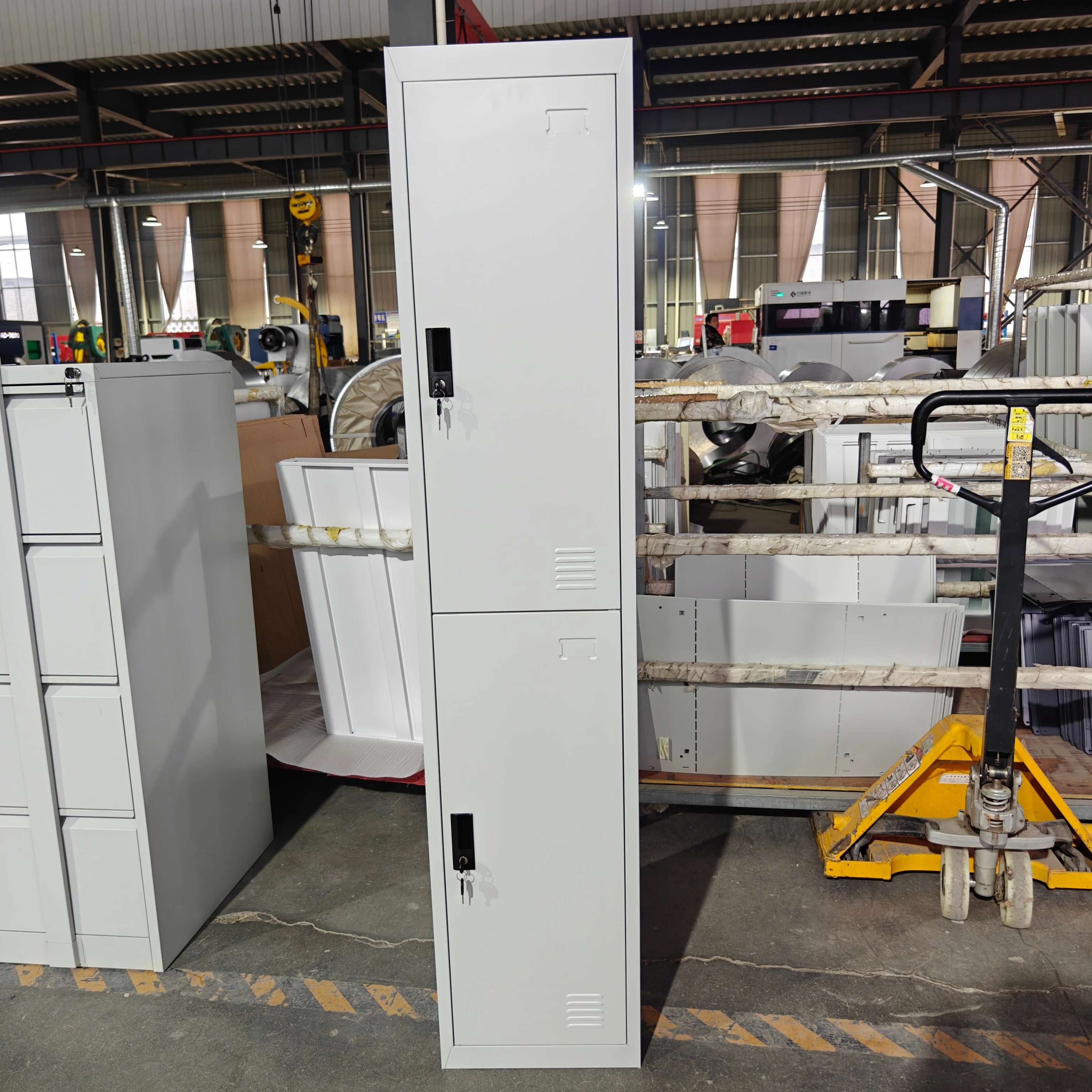 Cheap Single 2 door Locker Steel Wardrobe Closet Metallic Locker Office Almirah Metal Locker Cabinet