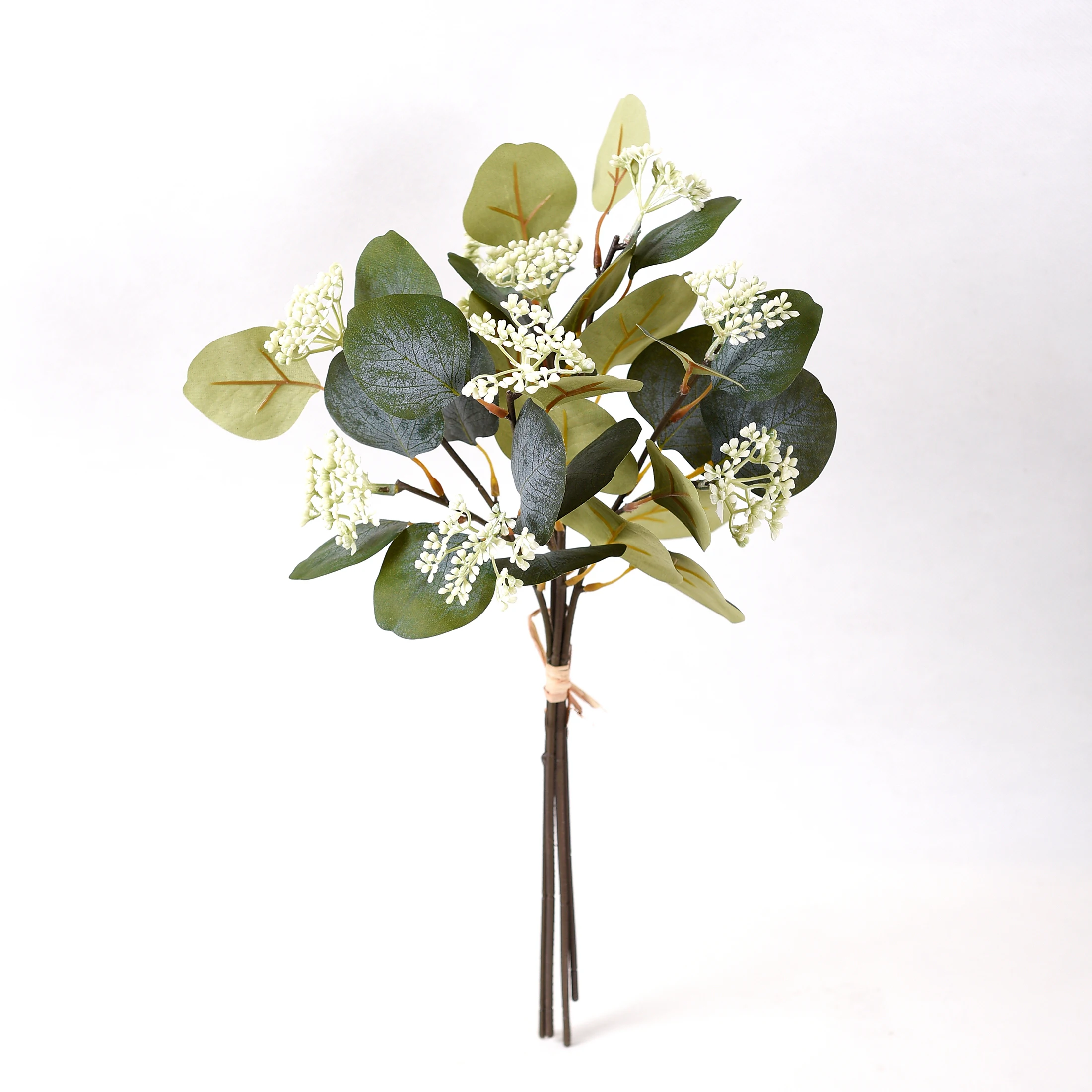Round eucalyptus leaves Nordic artificial plant long and short Eucalyptus leaf for home wedding artificial flowers