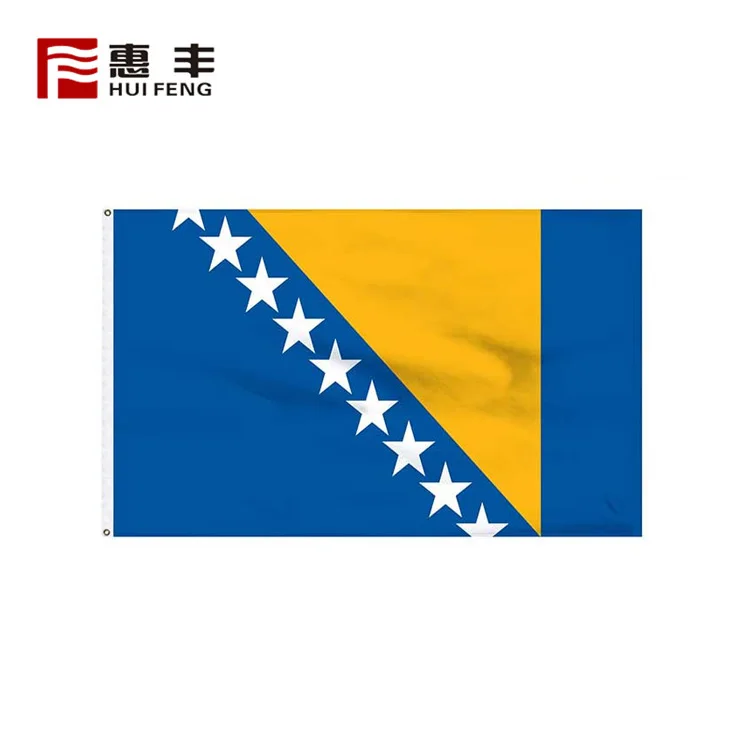 Custom Polyester Made Bosnia Flag Dropshipping
