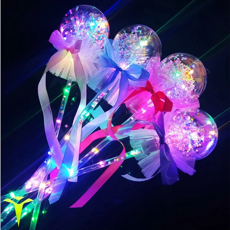 Flower Colourful Led Bobo Balloon Rose Bouquet