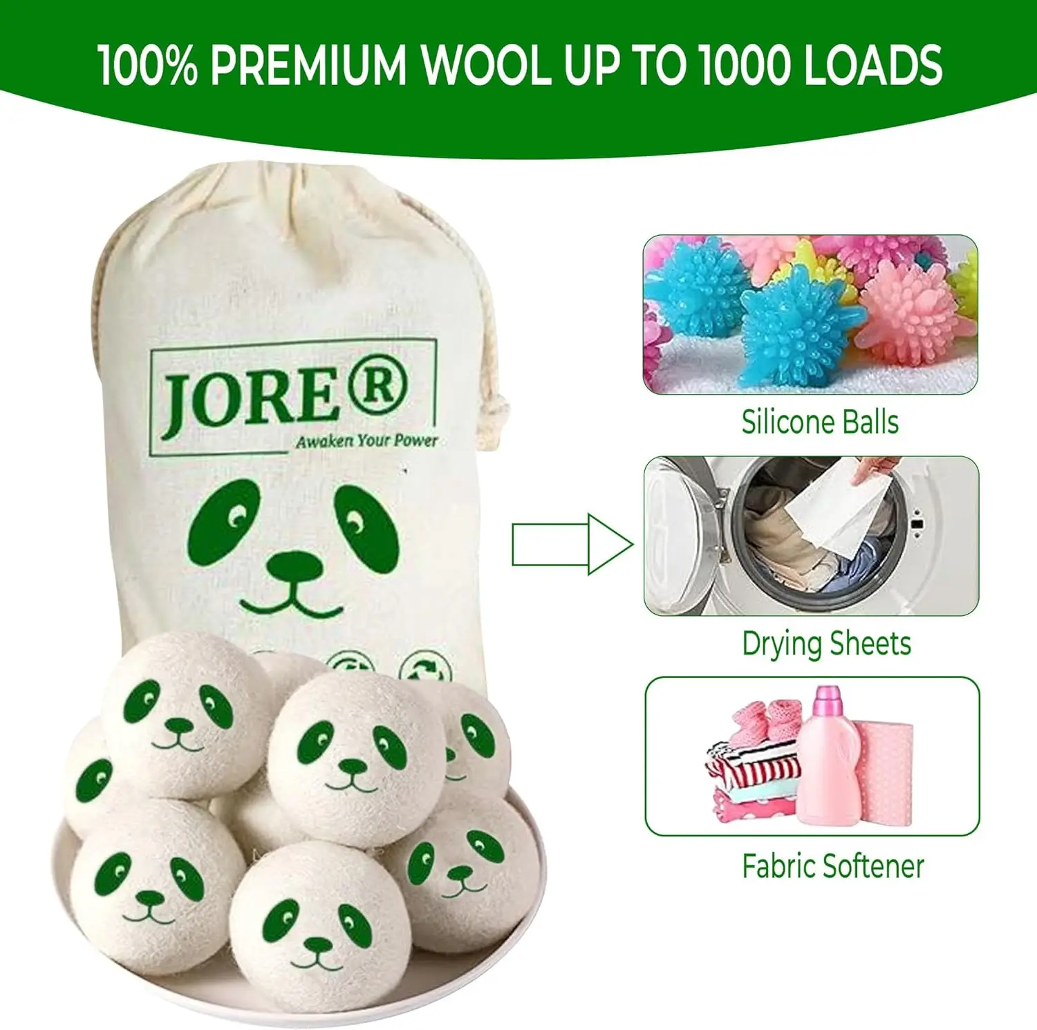 arrivals 2024 FBA top seller trending New zealand wool products xl 7cm wool Dryer Balls 6 pack cotton bag factory wholesale