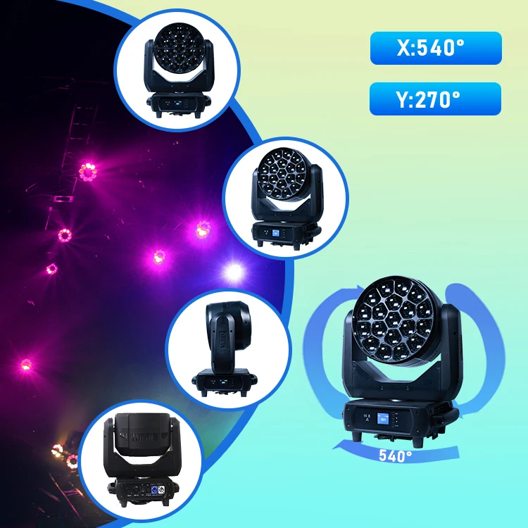 VLTG 19*40 Zoom Led Moving Head Light  Effect Stage Lights  For Dj Club Night Lamp