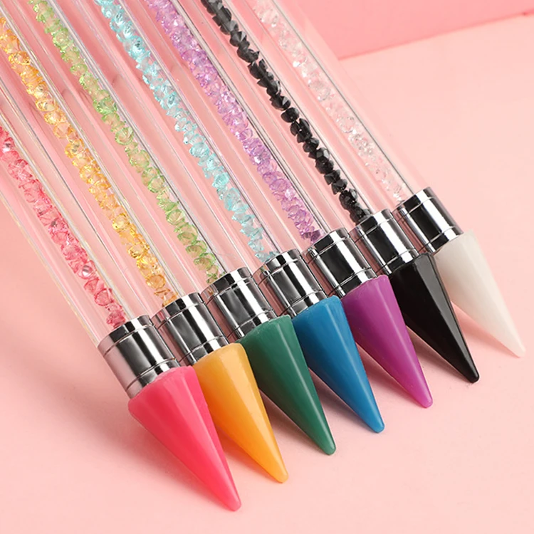 New Pattern Multi Function Nail Polish Painted Pen Manicure Point Drill Double Head Diy Crayon