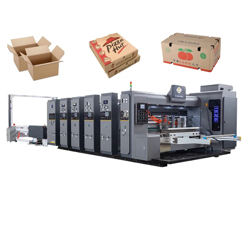 Box packaging machine carton making Automatic corrugated carton box maker printer slotter die-cutter machine
