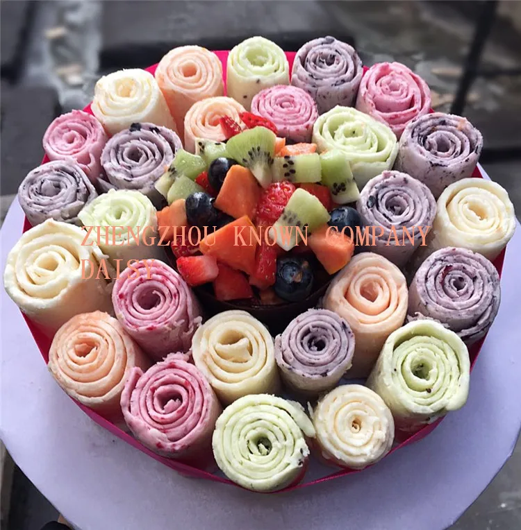 Commercial Fried Ice Cream Roll Machine Food Grade Stainless Steel Single Square Pan Soft Frying Ice Cream Roller