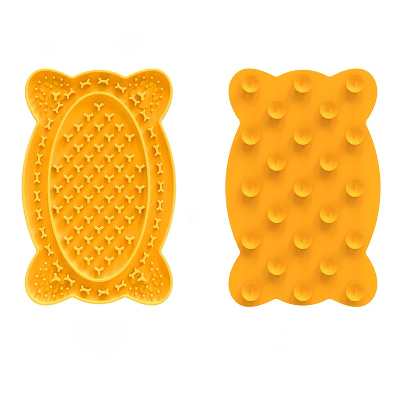 Amazon sales silicone lick mat with suction cup for dog and cat feed