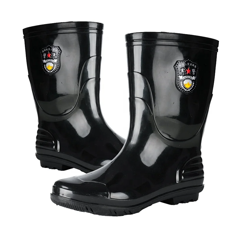 Хорошего качества утолщенные водонепроницаемые короткие мужские резиновые сапоги с логотипом на заказ, оптовая продажа