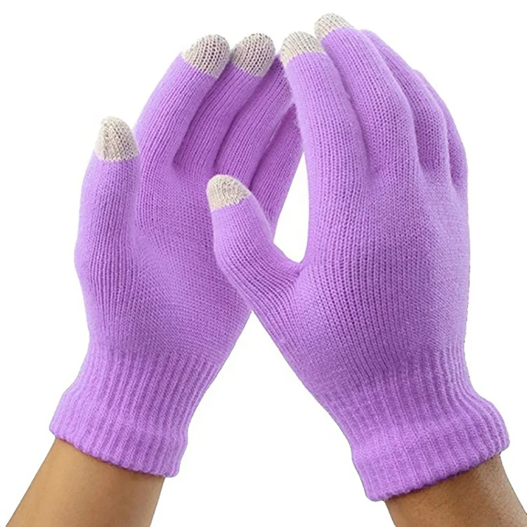 
2020 Winter Magic Gloves Touch Screen Women Men Warm Stretch Knitted Wool Mittens Gloves 