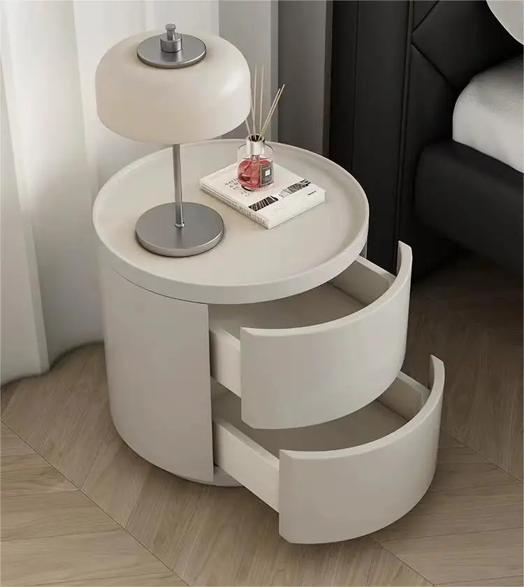 Bed side table design luxury  bedroom side lamp wood table modern style Foshan factory direct sale