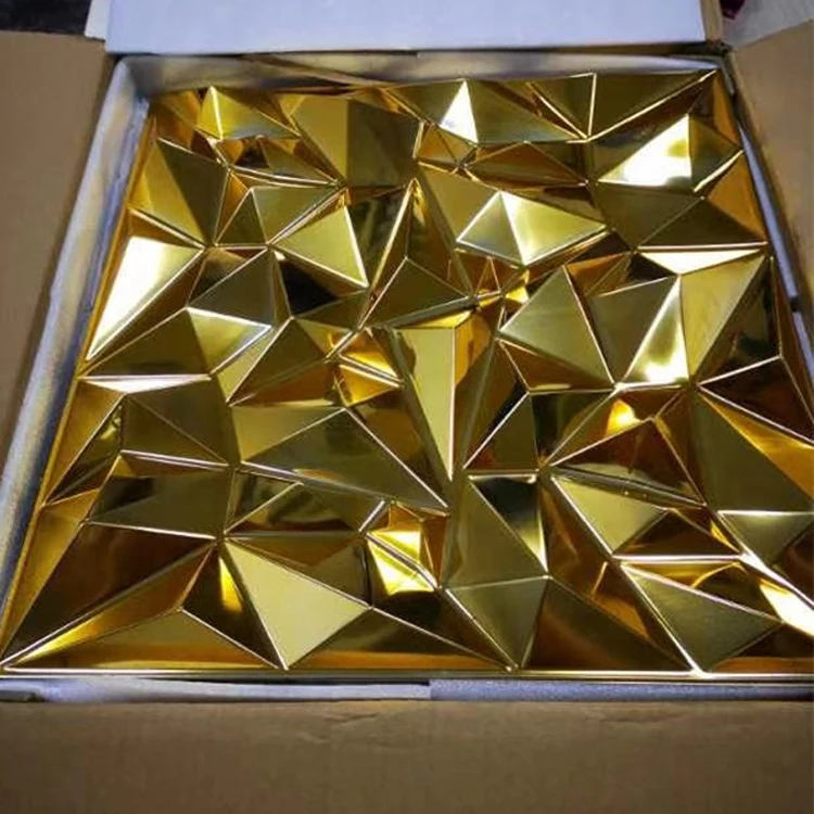 decorative night club interior Shiny gold material pvc wall panel 3d decoration wall 3d panel