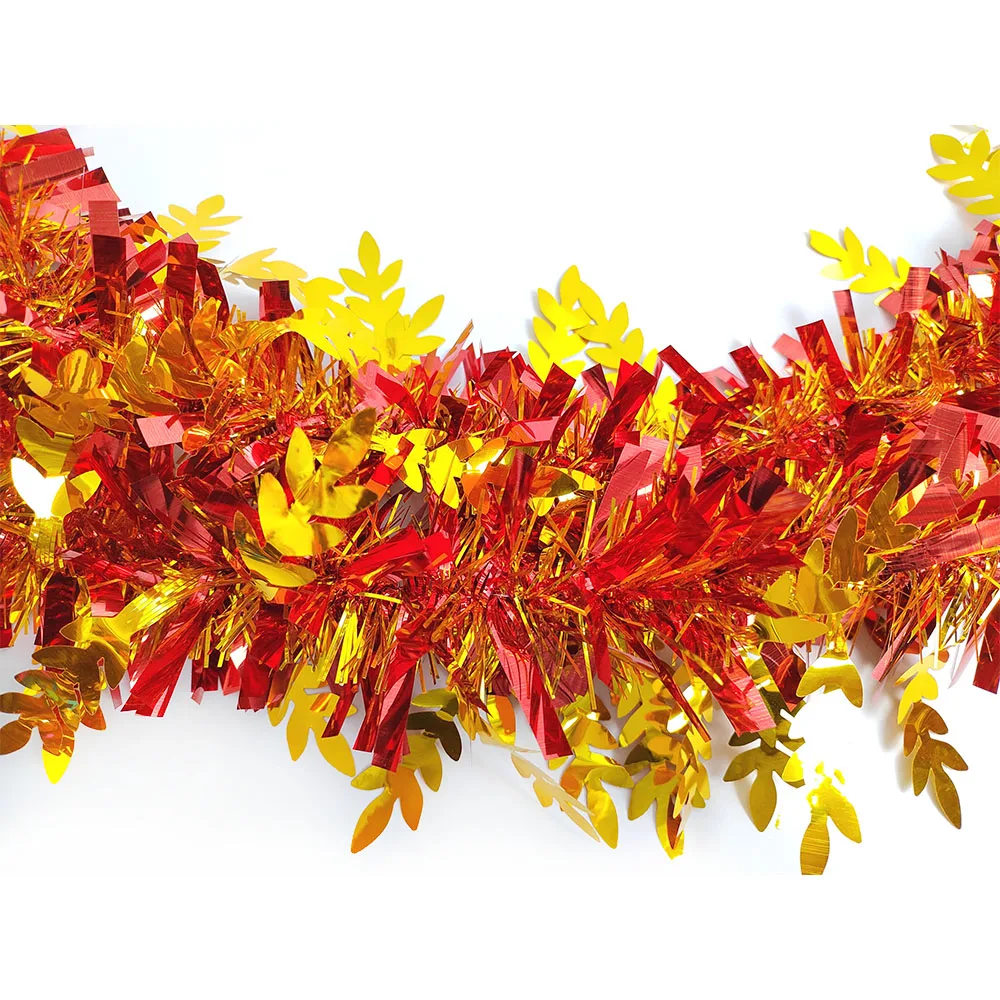 Ins best-selling wire tinsel garland for staircase bubble silk phoenix tail garland tinsel christmas decoration