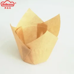 Cake cup bakeware unbleached tulip style Muffin Liners 50 Pieces Tulip Baking Paper Cups Baking Cup Holder
