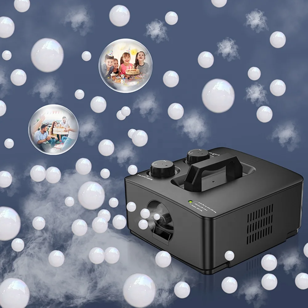 Fog Bubble Machine Automatic Bubble Blower 8000+ White Fog Bubbles for Indoor Outdoor Birthday Party