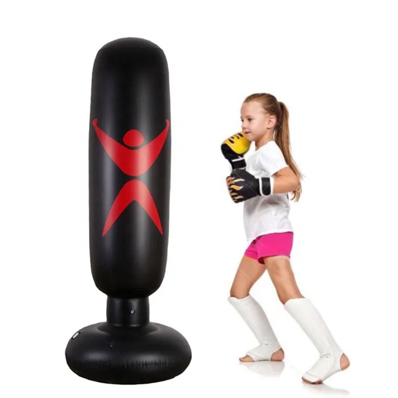 kids gift boxing training 160cm stable punch bag kick mma combat free standing inflatable punching bag
