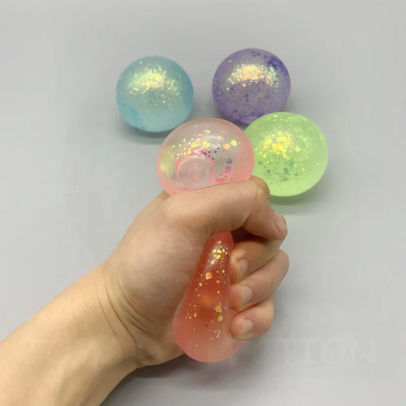 Glitter Sugar Fidget Ball Magic Fun Stretch Ball Ultra Squishy and Moldable Slow Rise Relaxing Sensory Fidget Stress Toy